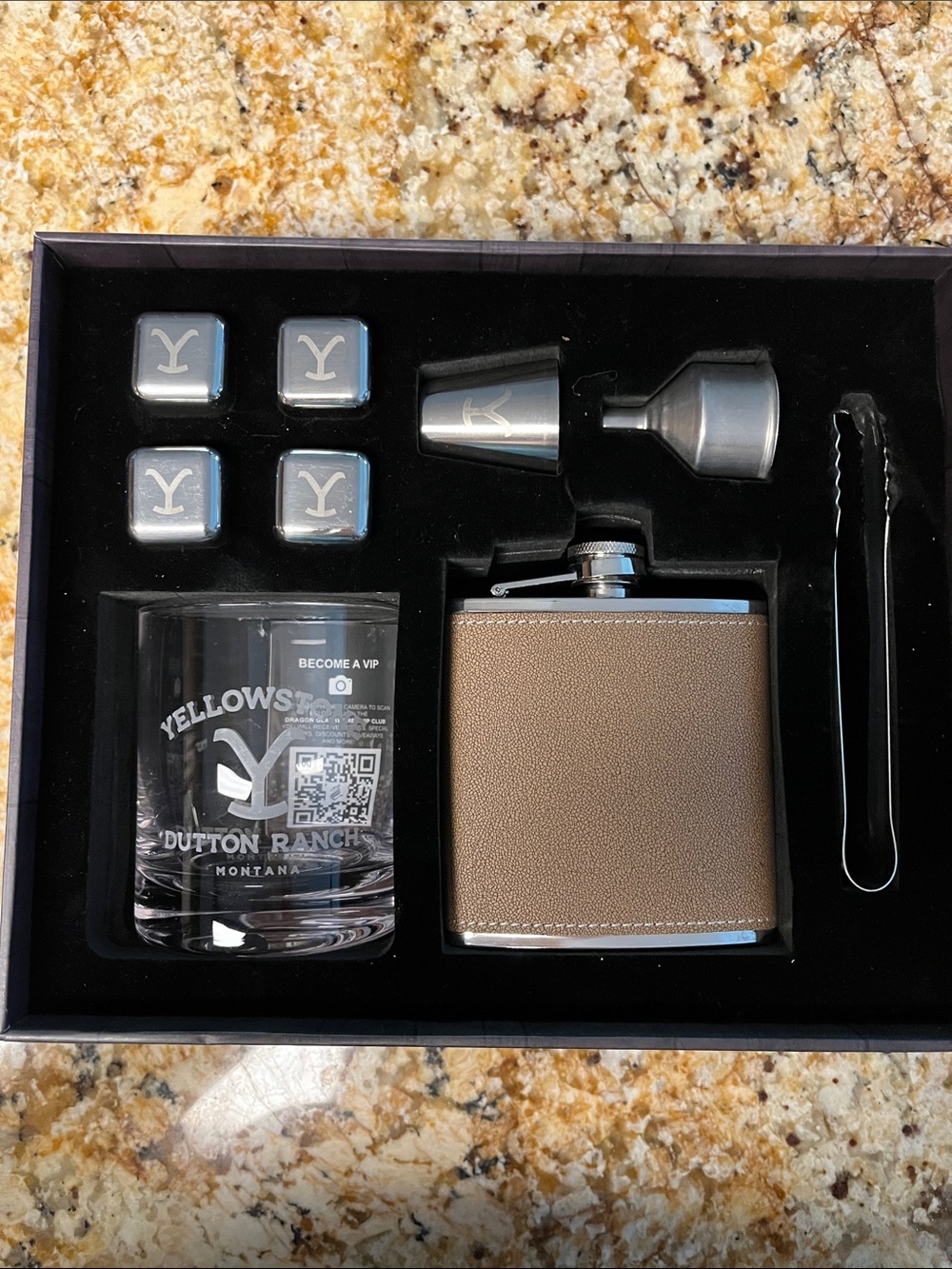 Yellowstone Barware Gift Set for those Yellowstone Lovers.  New, never used.